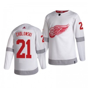 Dennis Cholowski Red Wings Reverse Retro White Authentic Jersey - Sale