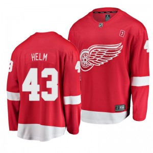 Red Home Breakaway Player Jersey Darren Helm Red Wings - Sale