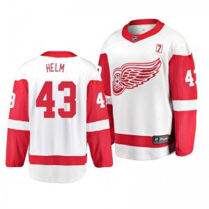 White Away Breakaway Player Jersey Darren Helm Red Wings - Sale