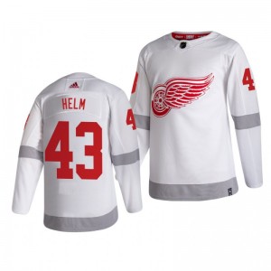 Darren Helm Red Wings Reverse Retro White Authentic Jersey - Sale