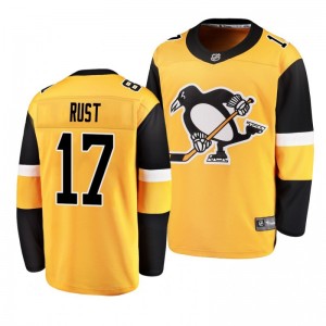 Penguins Bryan Rust Breakaway Gold Alternate Jersey - Sale