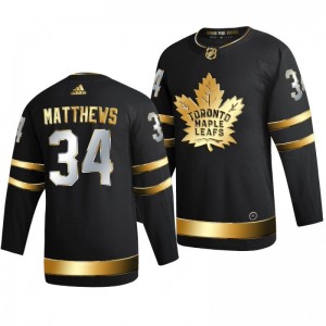 Maple Leafs Auston Matthews Black 2021 Golden Edition Limited Authentic Jersey - Sale