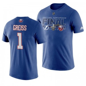 2020 Stanley Cup Playoffs Islanders Thomas Greiss Royal Eastern Conference Final Matchup T-Shirt - Sale