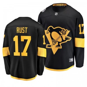 Penguins Men's Bryan Rust 2019 NHL Stadium Series Coors Light Breakaway Black Jersey - Sale