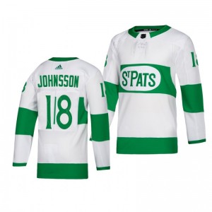 Toronto Maple Leafs Andreas Johnsson White St. Pats Adidas Authentic Player Jersey - Sale