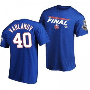 Islanders Semyon Varlamov Royal 2020 Stanley Cup Playoffs Eastern Conference Final Bound Overdrive Tee - Sale