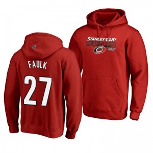 Justin Faulk Carolina Hurricanes 2019 Stanley Cup Playoffs Bound Body Checking Pullover Hoodie Red