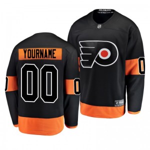 Custom Philadelphia Flyers Youth 2019 Alternate Black Breakaway Player Fanatics Branded Jersey - Sale