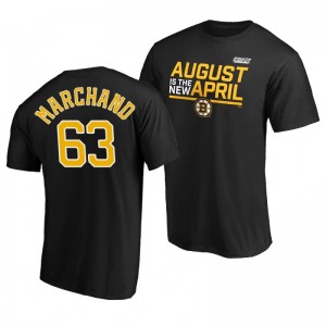 2020 Stanley Cup Playoffs Bound August Is The New April Bruins Brad Marchand Black T-shirt - Sale