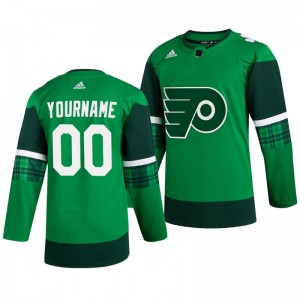 Flyers Custom 2020 St. Patrick's Day Authentic Player Green Jersey - Sale