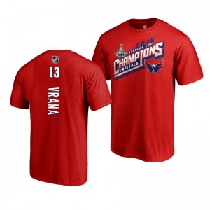 Men's Jakub Vrana Capitals 2018 Red Tape to Tape Stanley Cup Champions T-shirt - Sale
