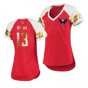 Jakub Vrana Washington Capitals Mother's Day Golden Edition Red T-Shirt - Sale