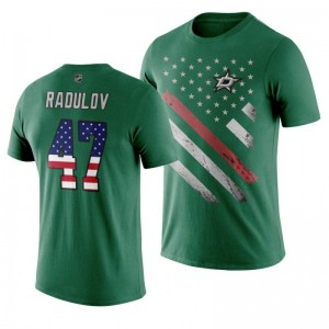 Alexander Radulov Stars Kelly Green Independence Day T-Shirt - Sale