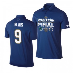 Sammy Blais Blues 2019 Stanley Cup Western Conference Finals Matchup Polo Shirt Blue - Sale