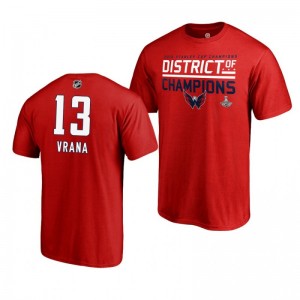 2018 Stanley Cup Champions Jakub Vrana Capitals Red Men's T-Shirt - Sale