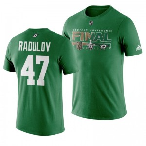2020 Stanley Cup Playoffs Stars Alexander Radulov Green Western Conference Final Matchup T-Shirt - Sale