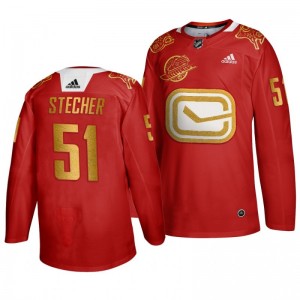 NHL Canucks Troy Stecher 2020 Lunar New Year Year of the Rat Red Jersey - Sale