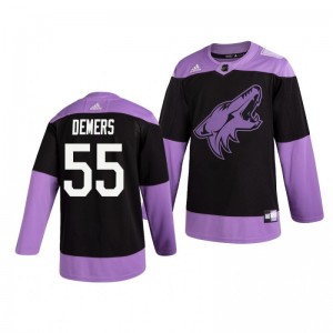 Jason Demers Coyotes Black Hockey Fights Cancer Practice Jersey - Sale