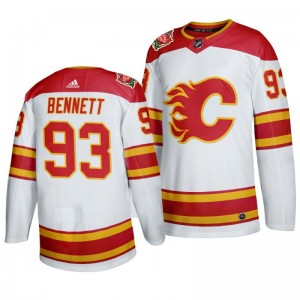 Sam Bennett Flames White 2019-20 Heritage Authentic Jersey - Sale