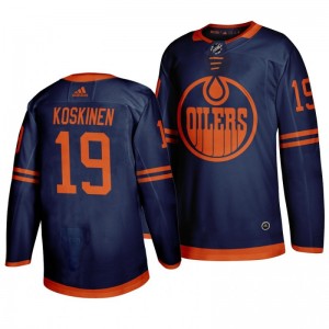 Oilers Mikko Koskinen 2019-20 Alternate Third Authentic Jersey - Blue - Sale