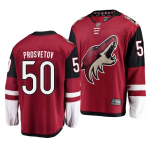 Coyotes Ivan Prosvetov #50 Red 2019 Rookie Tournament Home Jersey - Sale