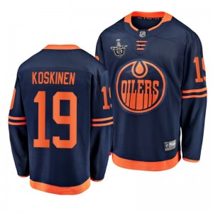 Oilers Mikko Koskinen 2020 Stanley Cup Playoffs Alternate Navy Jersey - Sale