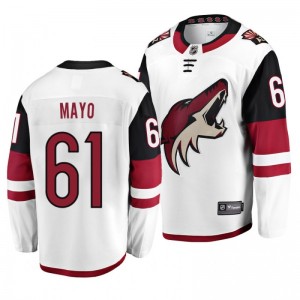 Away Breakaway Player Coyotes Dysin Mayo White Jersey - Sale