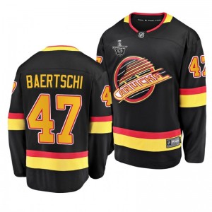 Canucks Sven Baertschi 2020 Stanley Cup Playoffs Flying Skate Black Jersey - Sale