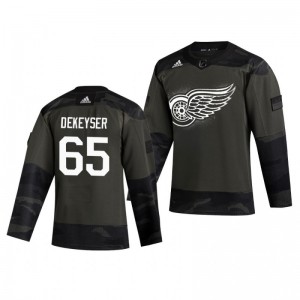 Danny DeKeyser 2019 Veterans Day Red Wings Practice Authentic Jersey - Sale