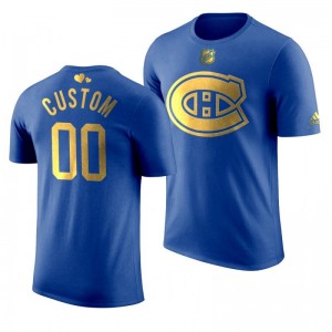 Montreal Canadiens Custom Canadiens Royal T-Shirt - Sale