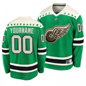 Red Wings Custom 2020 St. Patrick's Day Replica Player Green Jersey - Sale