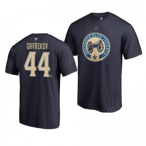 Blue Jackets Vladislav Gavrikov Navy Alternate Authentic Stack T-Shirt - Sale