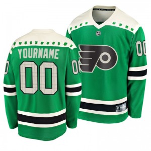 Flyers Custom 2020 St. Patrick's Day Replica Player Green Jersey - Sale