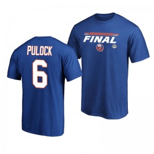 2020 Stanley Cup Playoffs Islanders Ryan Pulock Royal Eastern Conference Final Bound Overdrive T-Shirt - Sale