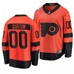 Flyers Men's 2019 NHL Stadium Series Coors Light Breakaway Orange Custom Jersey - Sale