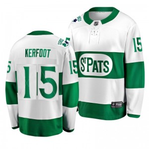 Maple Leafs Alexander Kerfoot Toronto St. Patricks Leafs Forever Throwback Green Jersey - Sale