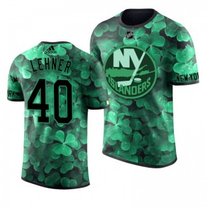 Islanders Robin Lehner St. Patrick's Day Green Lucky Shamrock Adidas T-shirt - Sale