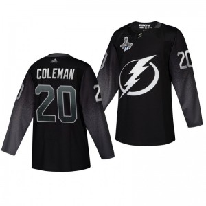 Blake Coleman Lightning 2020 Stanley Cup Champions Jersey Black Alternate Authentic - Sale