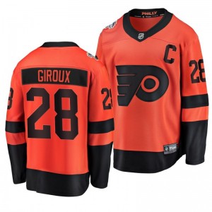 Flyers Men's Claude Giroux 2019 NHL Stadium Series Coors Light Breakaway Orange Jersey - Sale