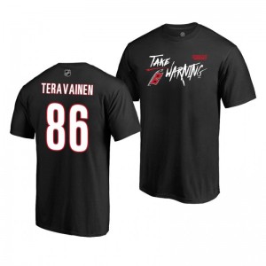 Hurricanes Teuvo Teravainen 2019 Stanley Cup Playoffs Bound Charging T-Shirt Black - Sale