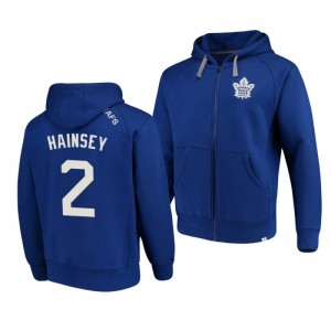Toronto Maple Leafs Ron Hainsey Indestructible Blue Full-Zip Hoodie