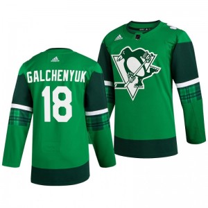 Penguins Alex Galchenyuk 2020 St. Patrick's Day Authentic Player Green Jersey - Sale