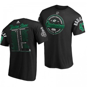 Men 2020 Western Conference Champions Stars Alexander Radulov Black Roster T-Shirt - Sale