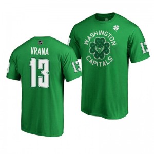 Jakub Vrana Capitals St. Patrick's Day Luck Tradition Green T-shirt - Sale