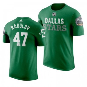 2020 Winter Classic Dallas Stars Alexander Radulov Green Team Logo T-Shirt - Sale