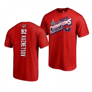 Men's Evgeny Kuznetsov Capitals 2018 Red Tape to Tape Stanley Cup Champions T-shirt - Sale