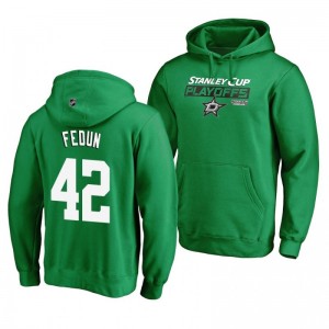 Dallas Stars 2019 Stanley Cup Playoffs Taylor Fedun Kelly Green Bound Body Checking Pullover Hoodie - Sale