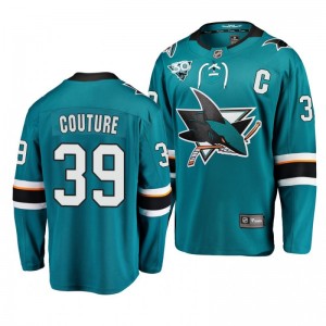 Sharks Logan Couture 2021 Reverse Retro Teal 30th Anniversary Home Jersey - Sale