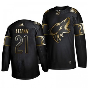 Coyotes Derek Stepan Black Golden Edition Authentic Adidas Jersey - Sale