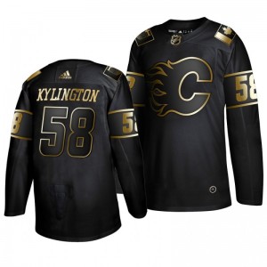 Flames Oliver Kylington Black Golden Edition Authentic Adidas Jersey - Sale